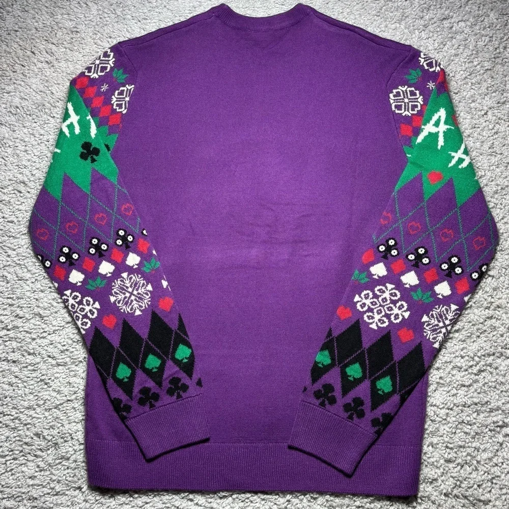 The Joker Sweater XXL DC Comics Ugly Christmas Crewneck Party Holiday Crewneck